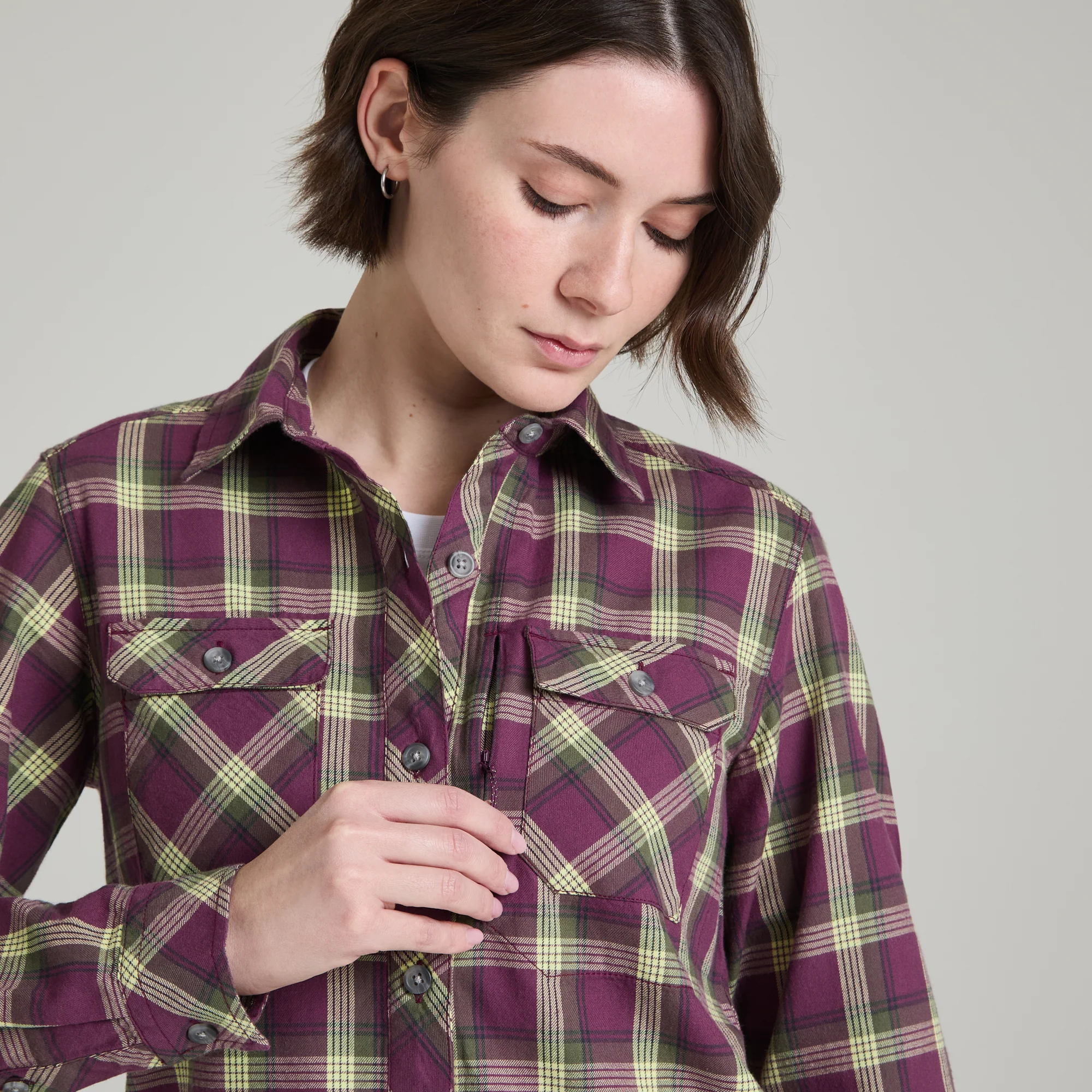 COTTON CHECK SHIRT WOMAN - Image 12