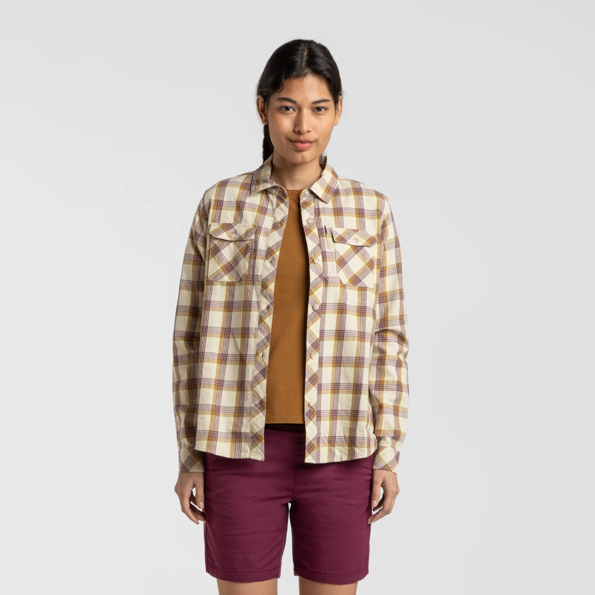 COTTON CHECK SHIRT WOMAN - Image 2