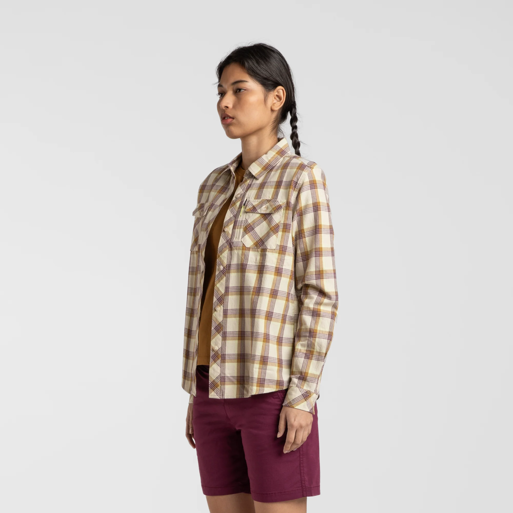 COTTON CHECK SHIRT WOMAN - Image 7