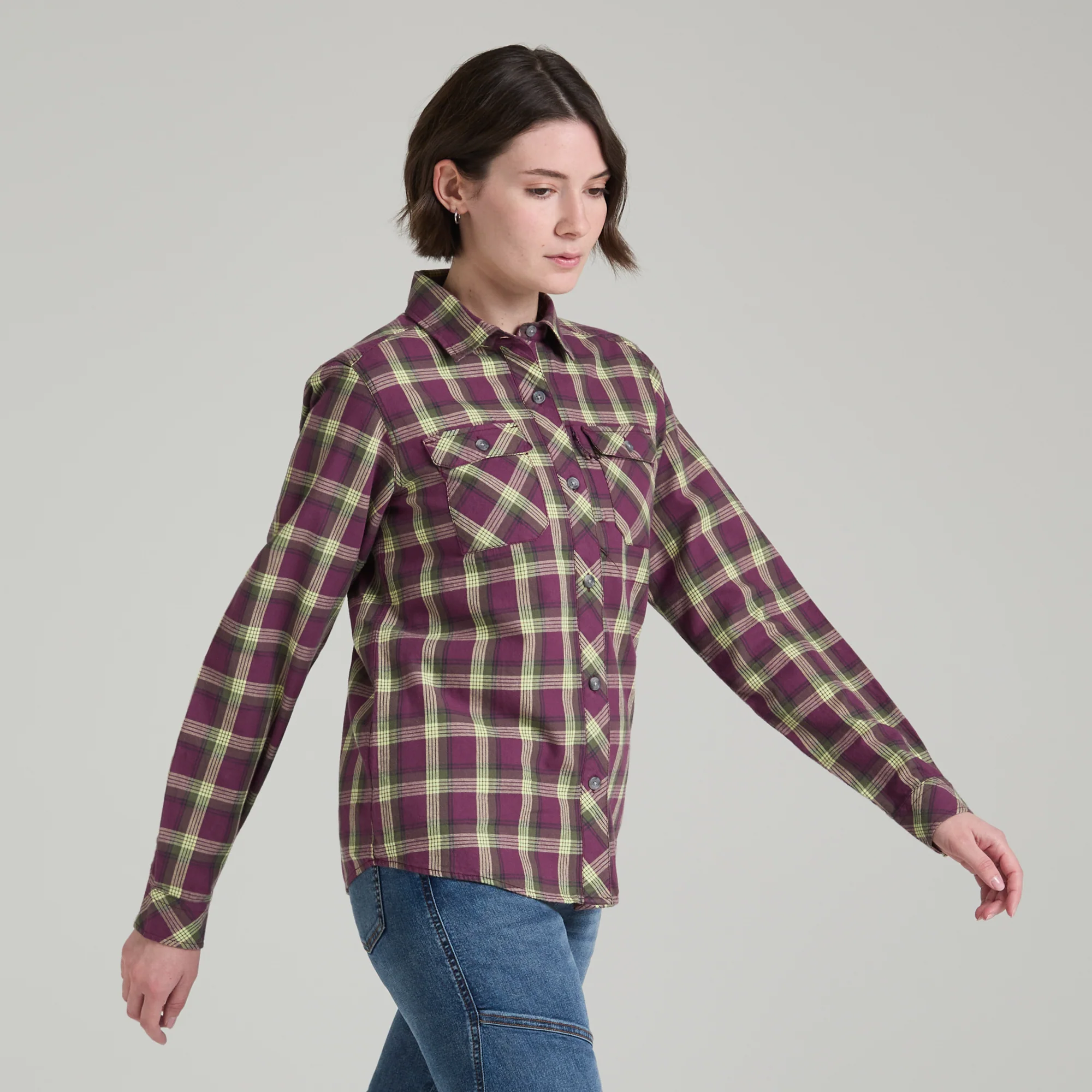 COTTON CHECK SHIRT WOMAN - Image 9